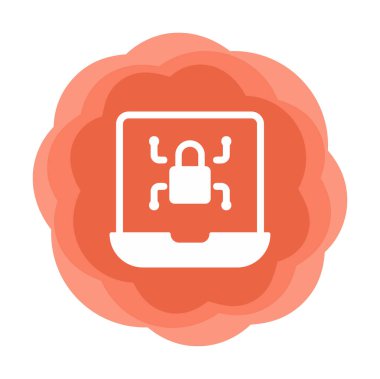 bilgisayar kilidi vektör illüstrasyon tasarımı