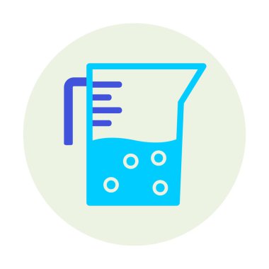 Beaker modern simgesinin vektör illüstrasyonu                          