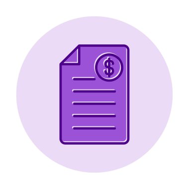 Alışveriş Faturası Vektör renk simgesi tasarımı 