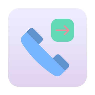 Giden telefon simgesi arkaplanda izole edildi