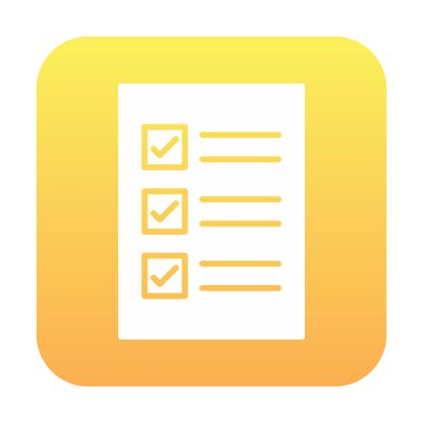 Kontrol Listesi web simgesi, vektör illüstrasyonu 