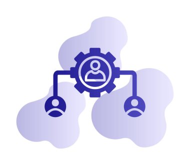 Basit düz yönetim simgesi vektörü 