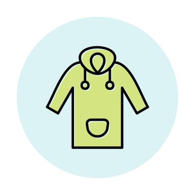 Yağmurluk Web simgesi, vektör illüstrasyonu