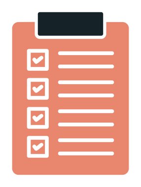 Kontrol Listesi web simgesi, vektör illüstrasyonu 