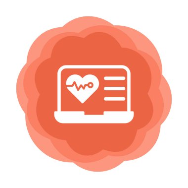 dizüstü bilgisayardaki düz kalp atışı simgesi