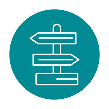 Yön işareti. Web simgesi basit tasarım 