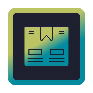 Taşıma Kutusunun vektör illüstrasyonu modern simge                             