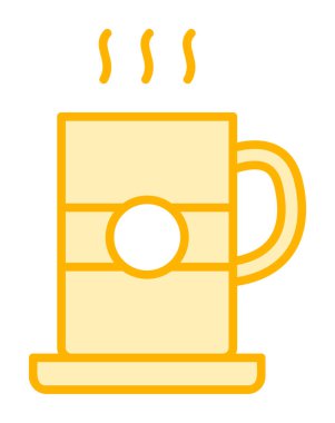 çay fincanı simgesi, vektör illüstrasyonu