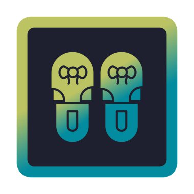 Basit Terlik simgesi, vektör illüstrasyonu