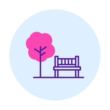 Yedek vektör renk simgesine sahip park 