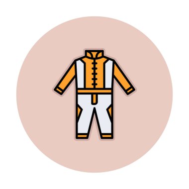 Race Suit web simgesi, vektör illüstrasyonu