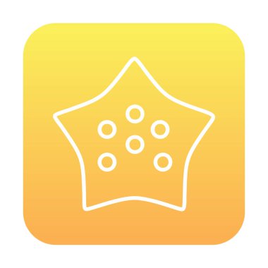 denizyıldızı düz ikon vektör çizimi 