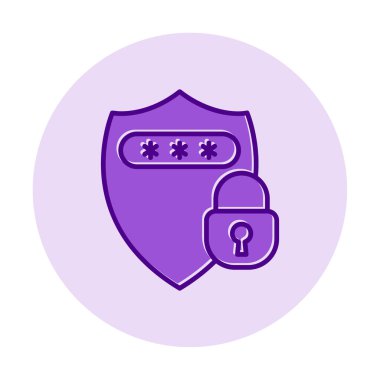 Basit Parola simgesi, vektör illüstrasyonu