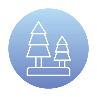 Orman ikonu vektör illüstrasyonu 