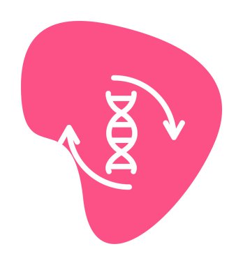 DNA ikon vektör çizimi molekülü