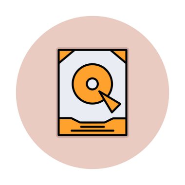 Sabit disk vektör resimleme simgesi 