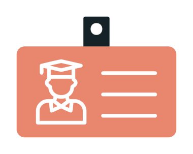 Öğrenci Kimliği Kart vektör illüstrasyonu