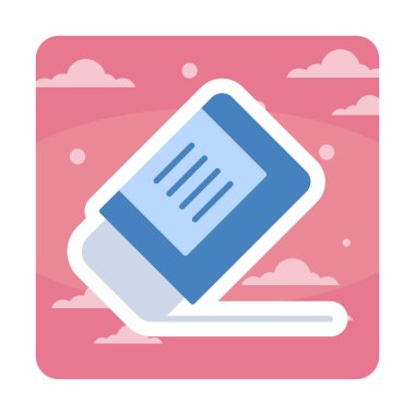 silgi simgesi, vektör illüstrasyonu basit tasarım