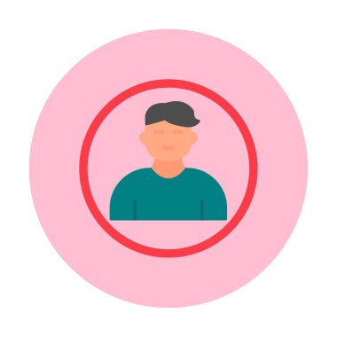 Profil simgesi vektör illüstrasyonu