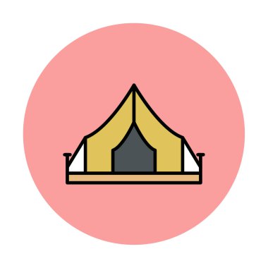 kamp çadırı ikonu vektör illüstrasyonu