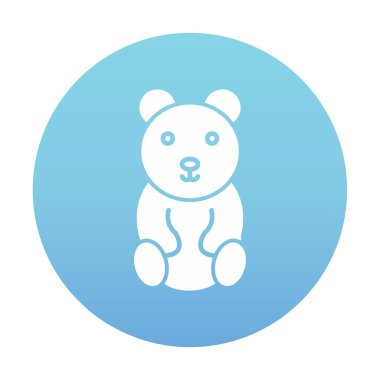 Oyuncak ayı ikonu vektör çizimi