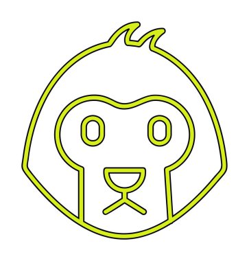  maymun arka planda izole. vektör illüstrasyonu