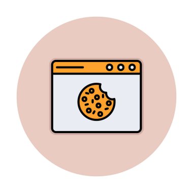 Basit Web Kurabiyeleri simgesi, vektör illüstrasyonu