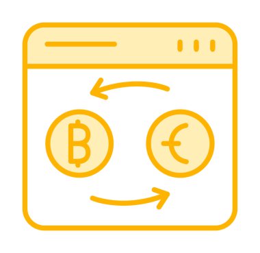 döviz kuru web sitesi vektör simgesi