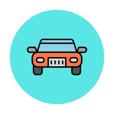 araba web simgesi basit illüstrasyon 