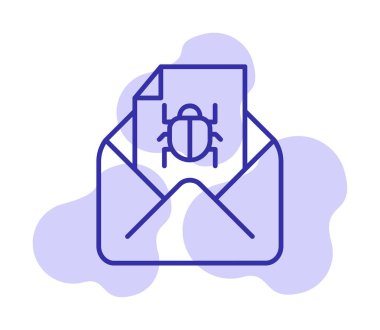 Basit çöp posta harfi simgesi, vektör illüstrasyonu