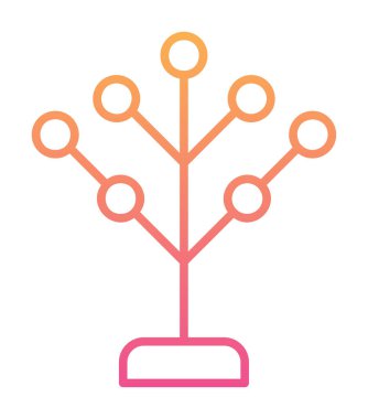 Basit filogenetik simge, vektör illüstrasyonu