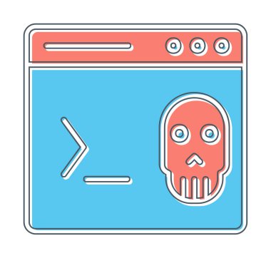 bilgisayar terminali simgesi, vektör illüstrasyonu basit tasarım