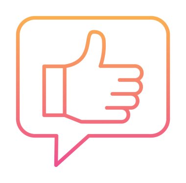 başparmak yukarı Web simgesi, vektör çizim                   