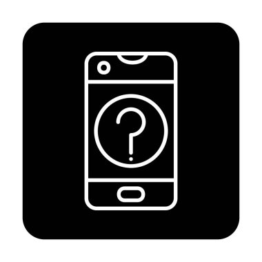 Yardım veya mobil destek simgesi, vektör illüstrasyonu 