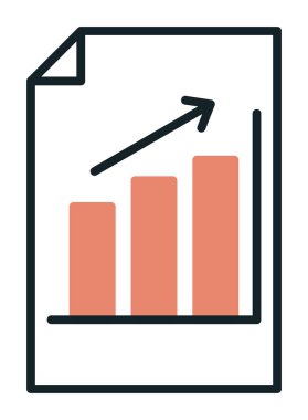 büyüyen grafik, bar grafiği vektör çizimi