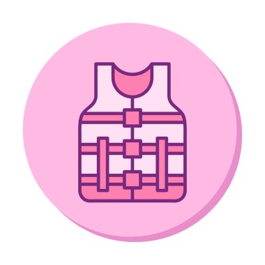 Modern Life Vest simge tasarımının vektör çizimi                     