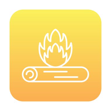 Basit şenlik ateşi simgesi, vektör illüstrasyonu