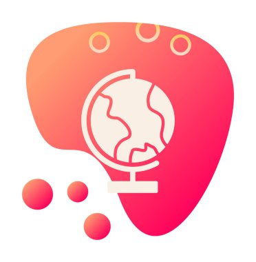 dünya ikonu vektör illüstrasyon tasarımı