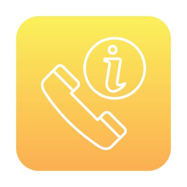 Basit çağrı bilgi simgesi, vektör illüstrasyonu