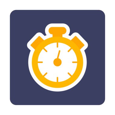 düz grafik kronometre vektör çizimi