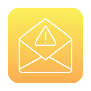 Basit çöp posta harfi simgesi, vektör illüstrasyonu