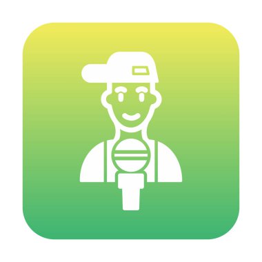 Mikrofonlu rapçinin vektör çizimi 