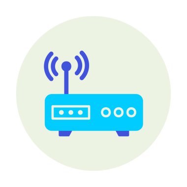 Modem düz ikon vektör çizimi