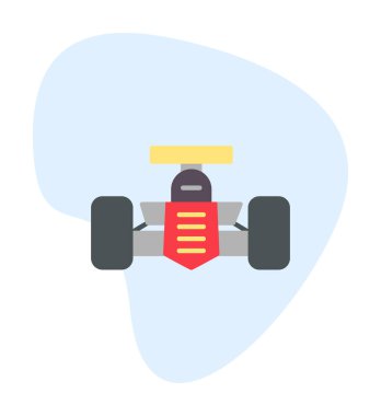 Yarış arabası simgesinin vektör illüstrasyonu