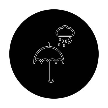 şemsiye simgesi vektör illüstrasyonu 