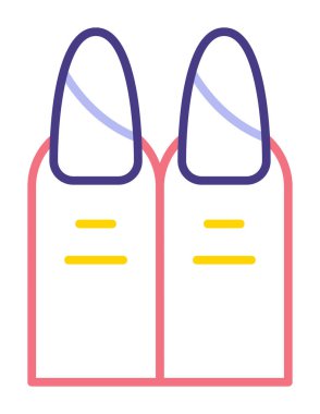 iki çivi web simgesi, vektör illüstrasyonu 