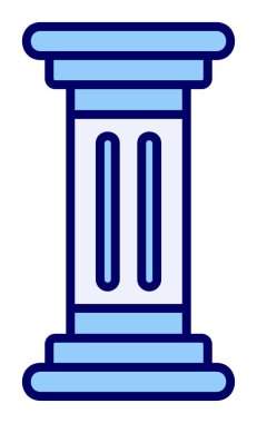 Sütun düz simgesinin vektör illüstrasyonu