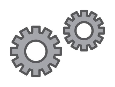 Gears'ı web simgesi, vektör çizim 