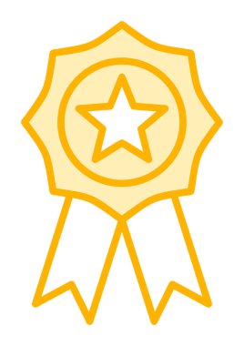  Basit ödül rozet vektör satırı simgesi