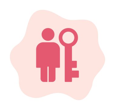 anahtar kişi ikon vektör illüstrasyonu